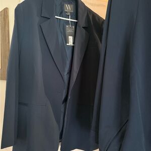 Navy blue women’s business suit